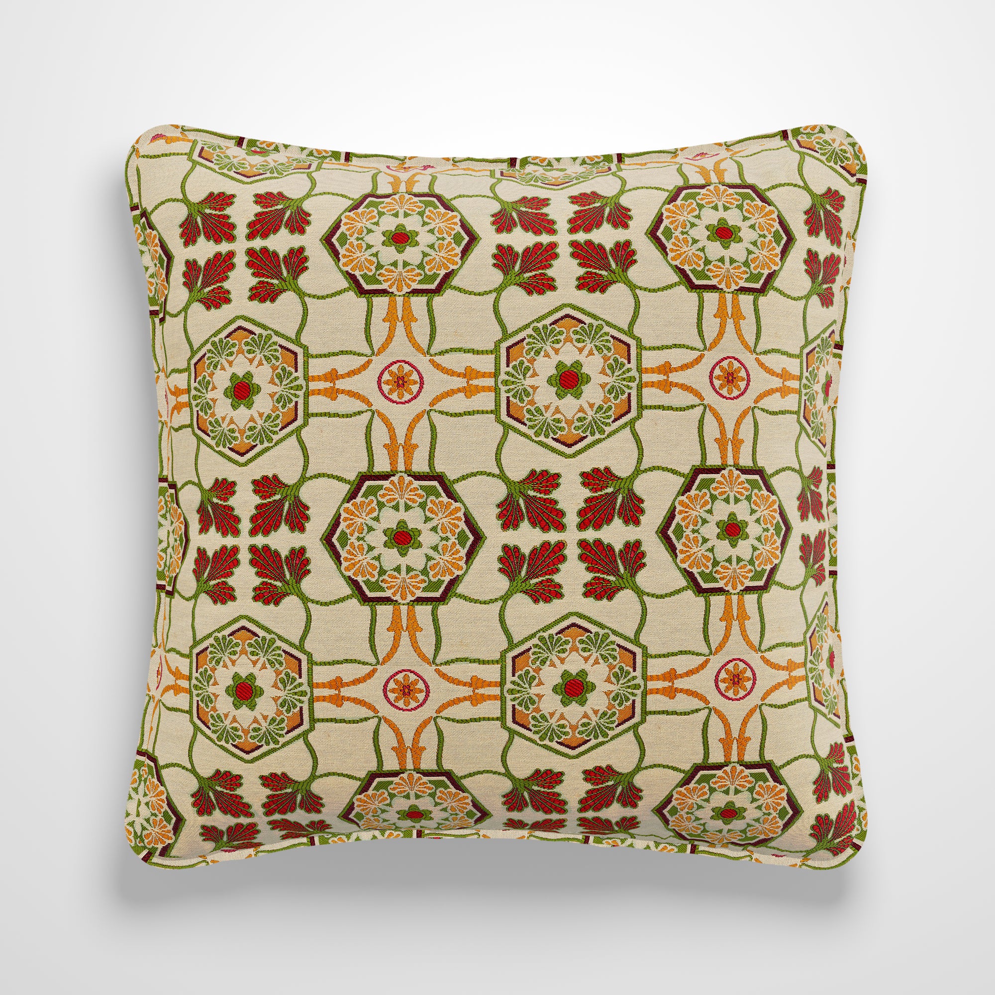 Architectural Treasures Made to Order Cushion Cover Architectural Treasures Pink Green