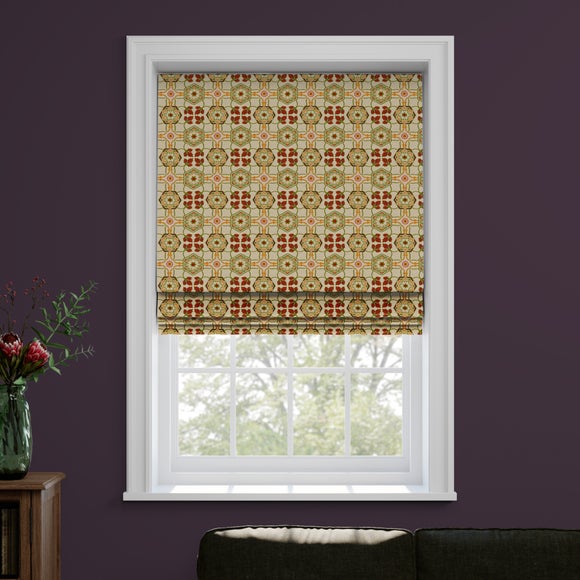 Architectural Treasures Made to Measure Roman Blind Architectural Treasures Pink Green