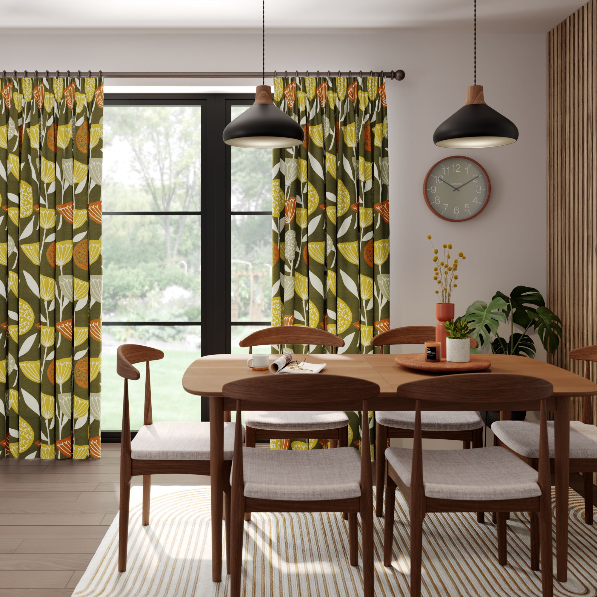 Elements Emmott Made to Measure Curtains Elements Emmott Olive