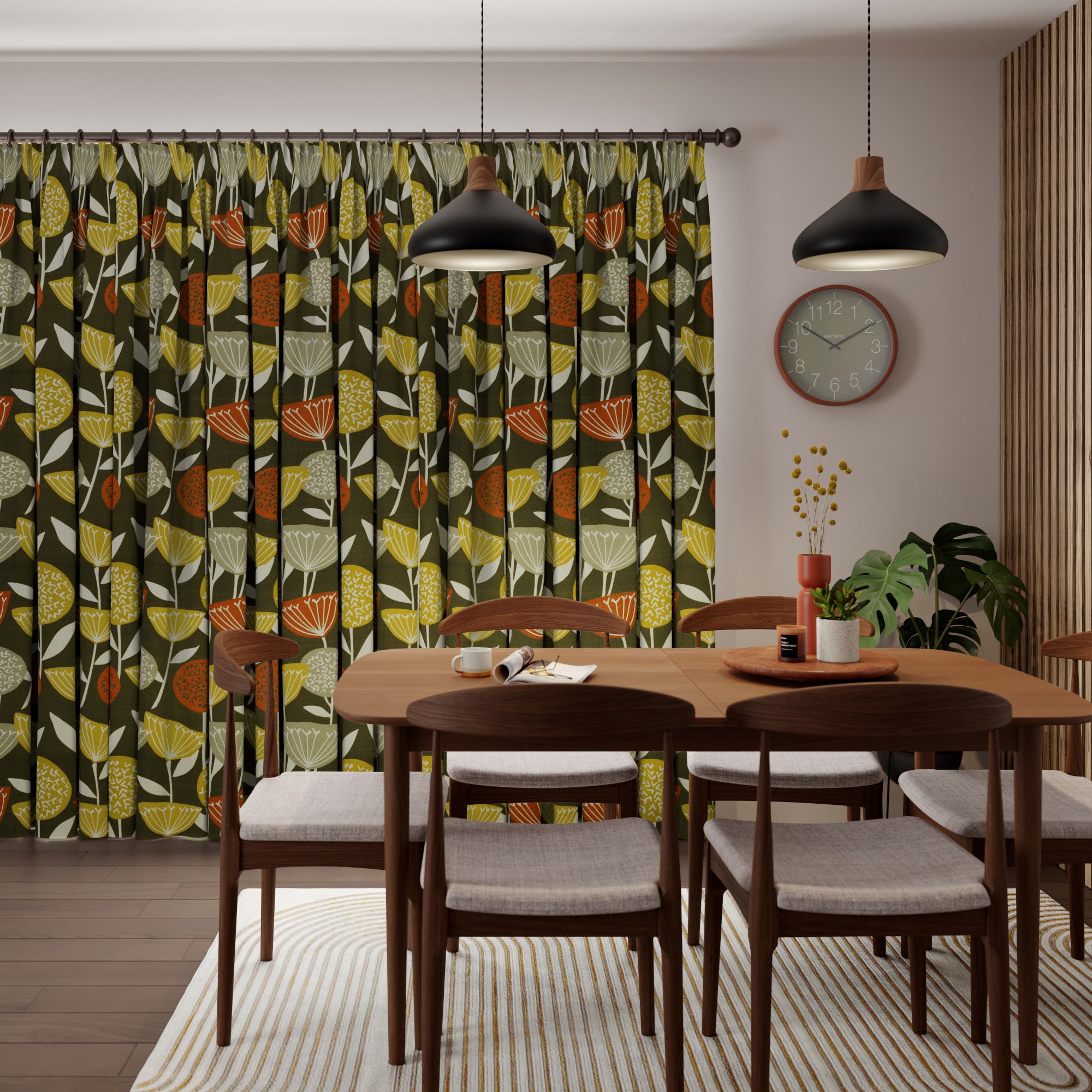 Elements Emmott Made to Measure Curtains Elements Emmott Olive