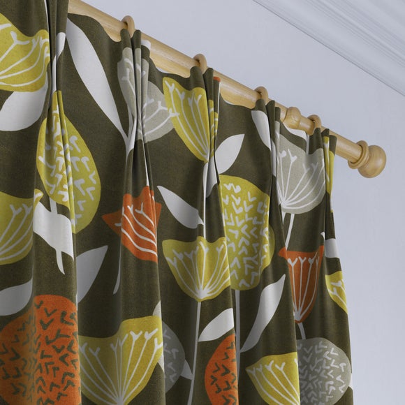 Elements Emmott Made to Measure Curtains Elements Emmott Olive