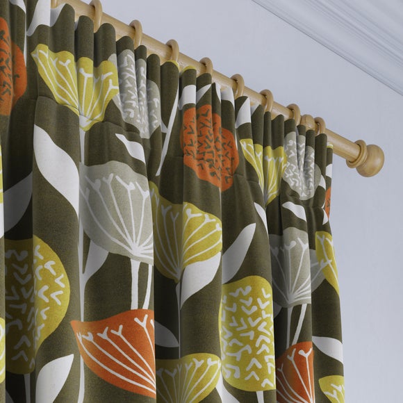 Elements Emmott Made to Measure Curtains Elements Emmott Olive