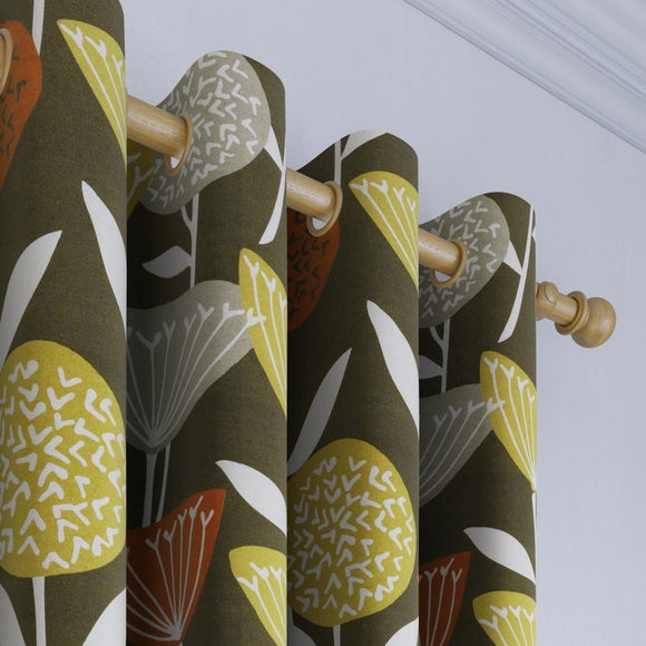 Elements Emmott Made to Measure Curtains Elements Emmott Olive