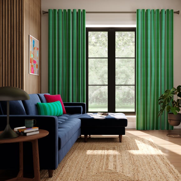 Elements Velvet Stripe Made to Measure Curtains Elements Velvet Stripe Teal