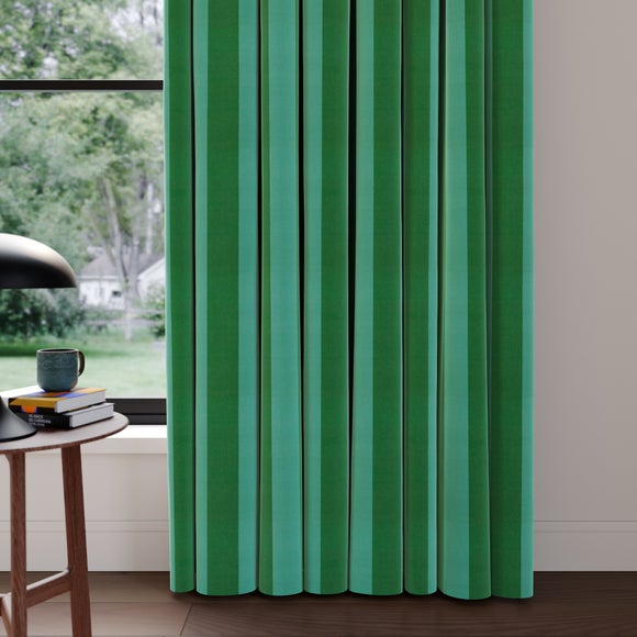 Elements Velvet Stripe Made to Measure Curtains Elements Velvet Stripe Teal