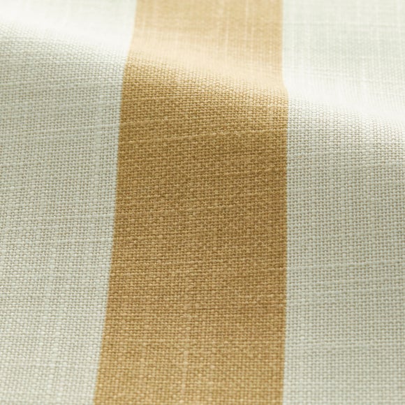 Elements Stripe Linen Look Made to Order Cushion Cover Elements Stripe Ochre