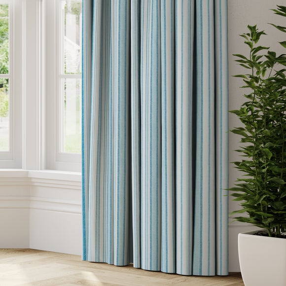 Shore Stripe Made to Measure Fire Retardant Curtains Shore Stripe