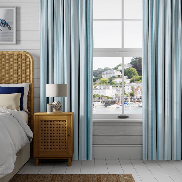 Shore Stripe Made to Measure Fire Retardant Curtains Shore Stripe