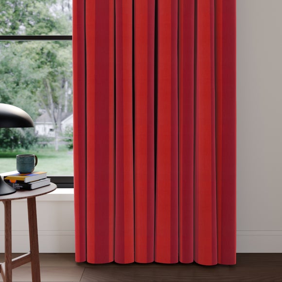 Elements Velvet Stripe Made to Measure Curtains Elements Velvet Stripe Geranium