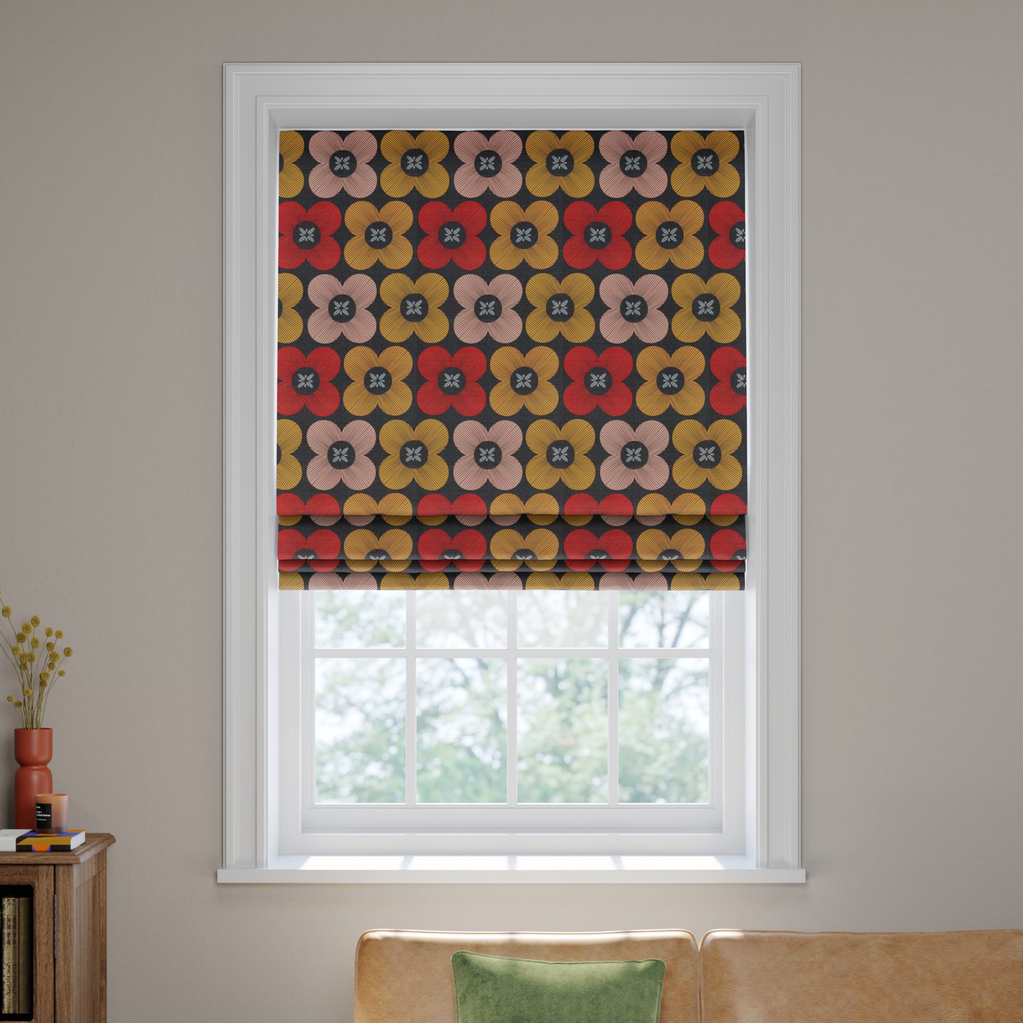 Elements Daisy Made to Measure Roman Blind Elements Daisy Raven Geranium