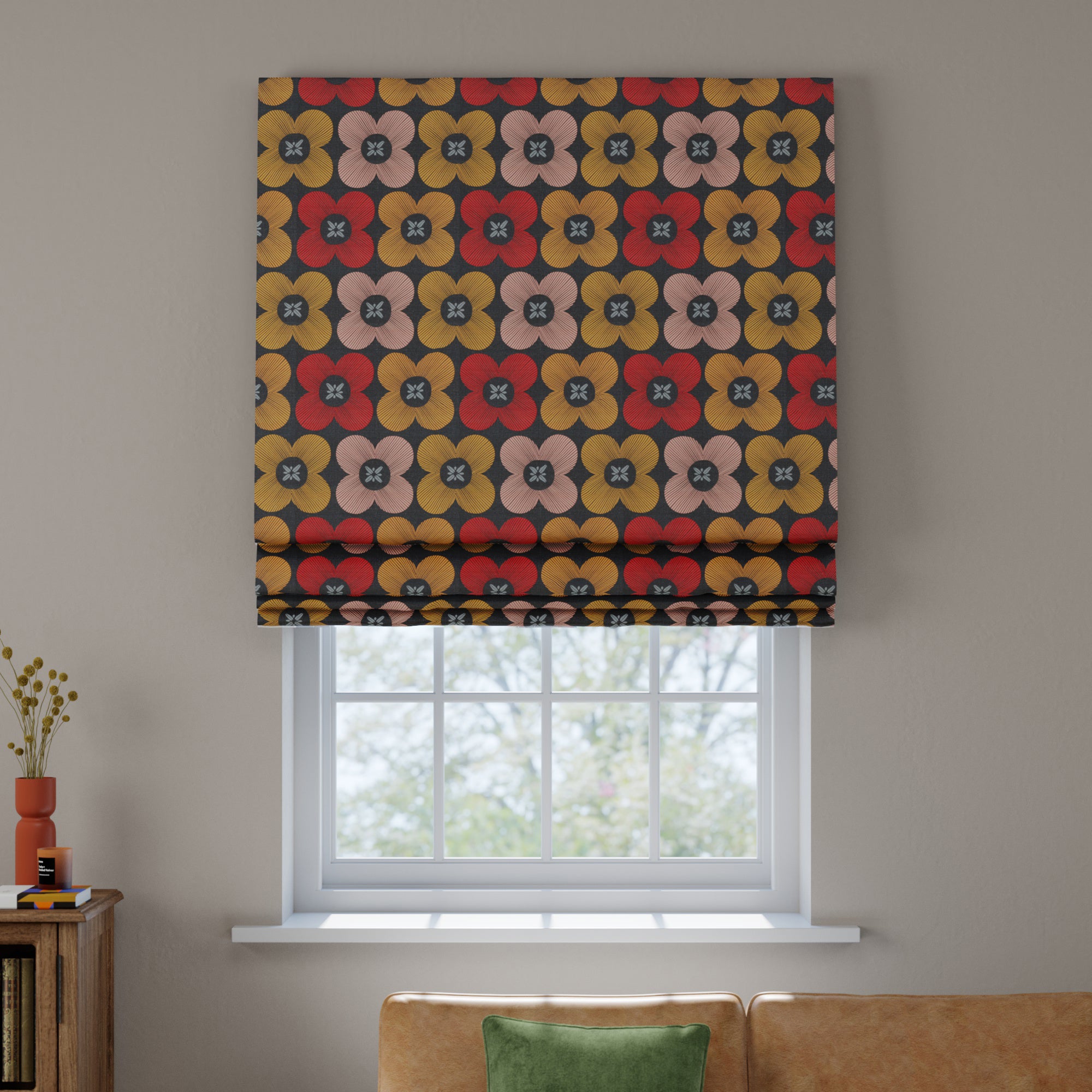 Elements Daisy Made to Measure Roman Blind Elements Daisy Raven Geranium