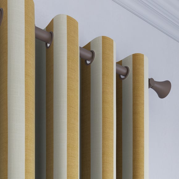 Elements Stripe Linen Look Made to Measure Curtains Elements Stripe Ochre