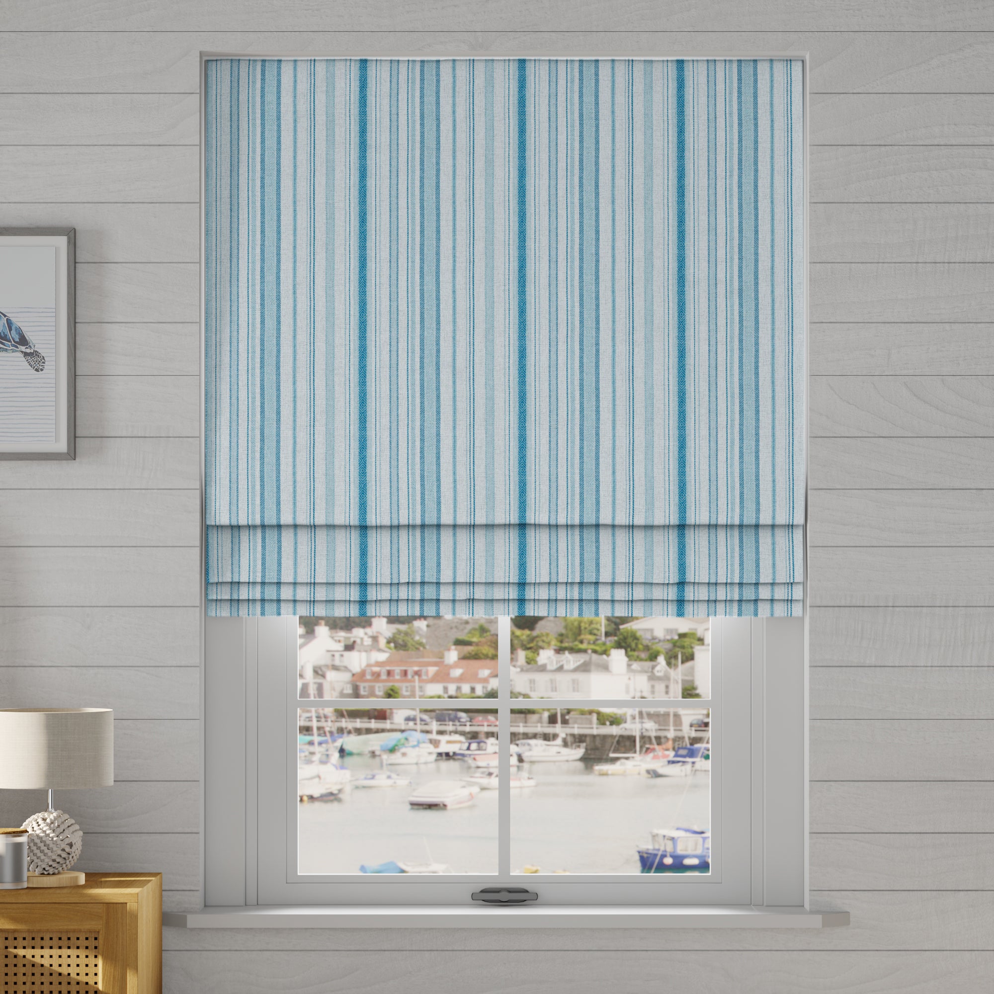 Shore Stripe Made to Measure Roman Blind Shore Stripe