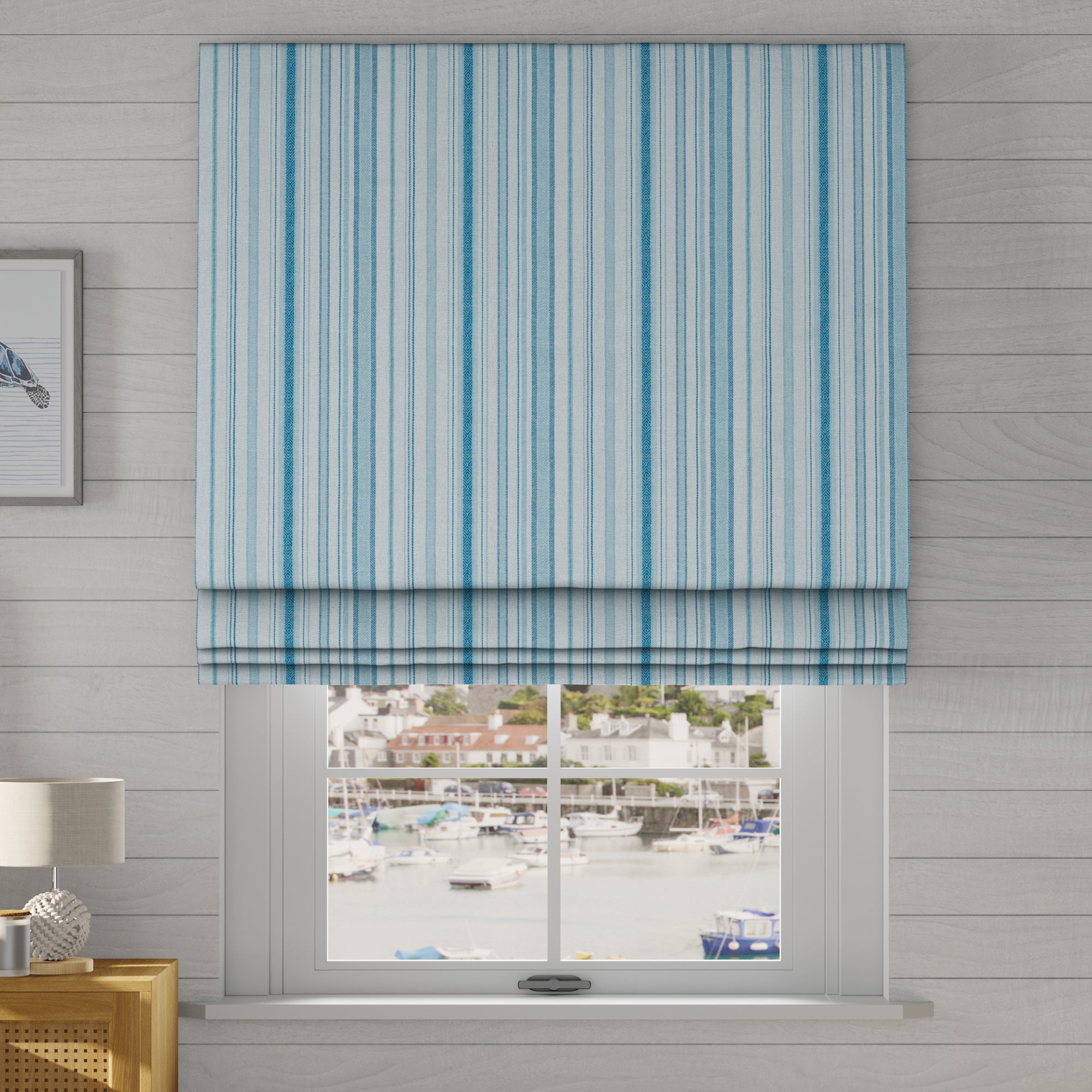 Shore Stripe Made to Measure Roman Blind Shore Stripe