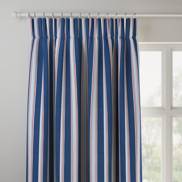 Nautical Stripe Made to Measure Fire Retardant Curtains Nautical Stripe