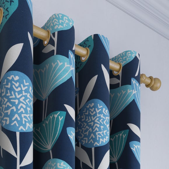 Elements Emmott Made to Measure Curtains Elements Emmott Blue