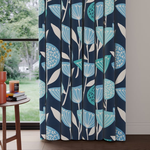 Elements Emmott Made to Measure Curtains Elements Emmott Blue
