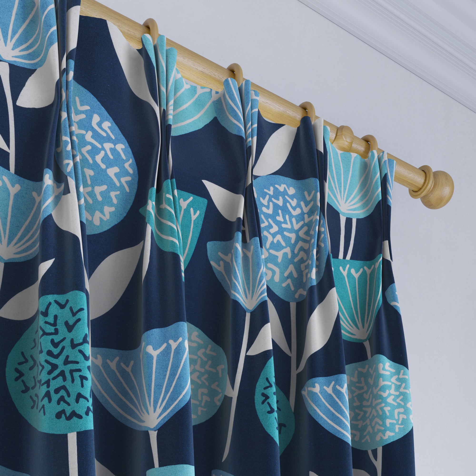 Elements Emmott Made to Measure Curtains Elements Emmott Blue