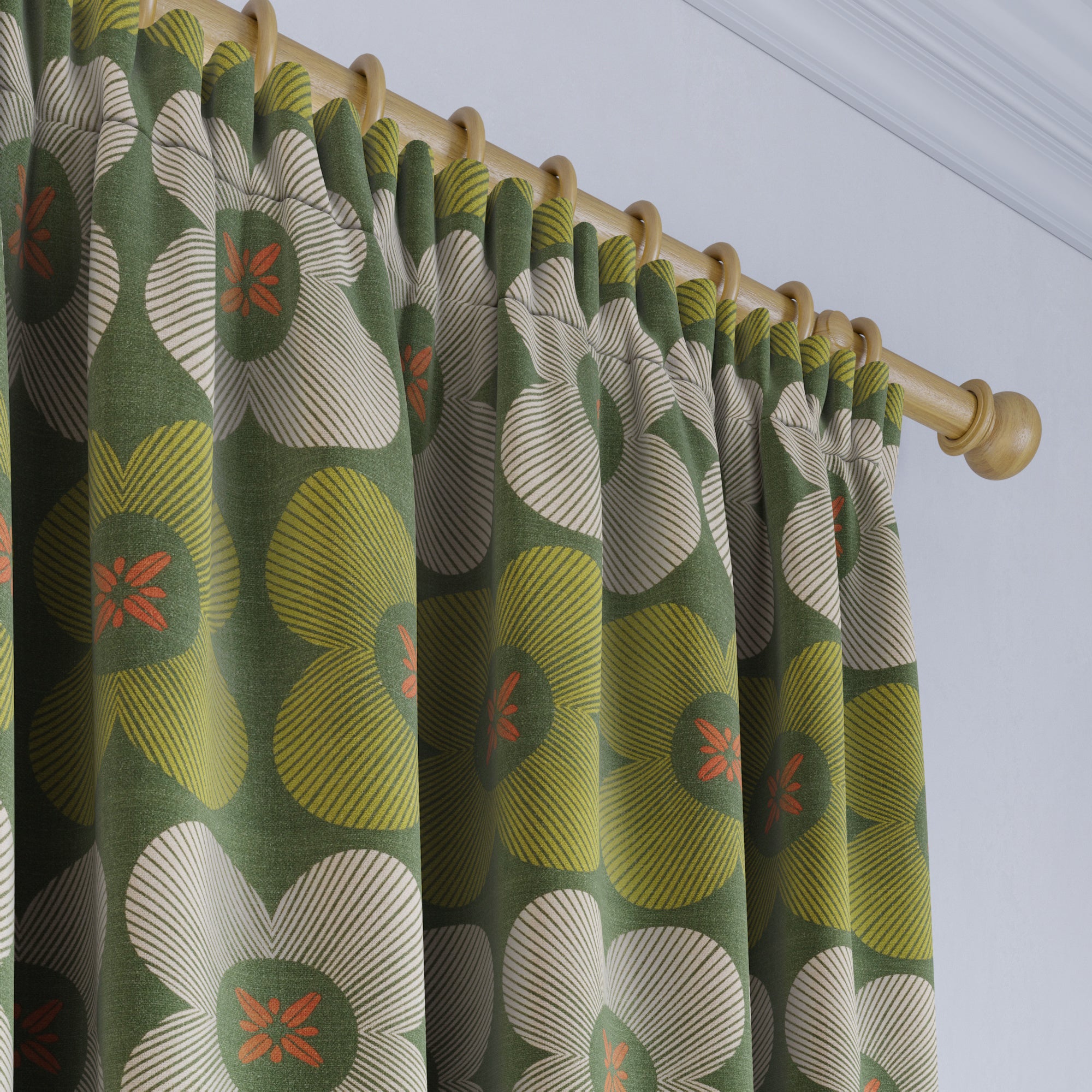 Elements Daisy Made to Measure Curtains Elements Daisy Lime