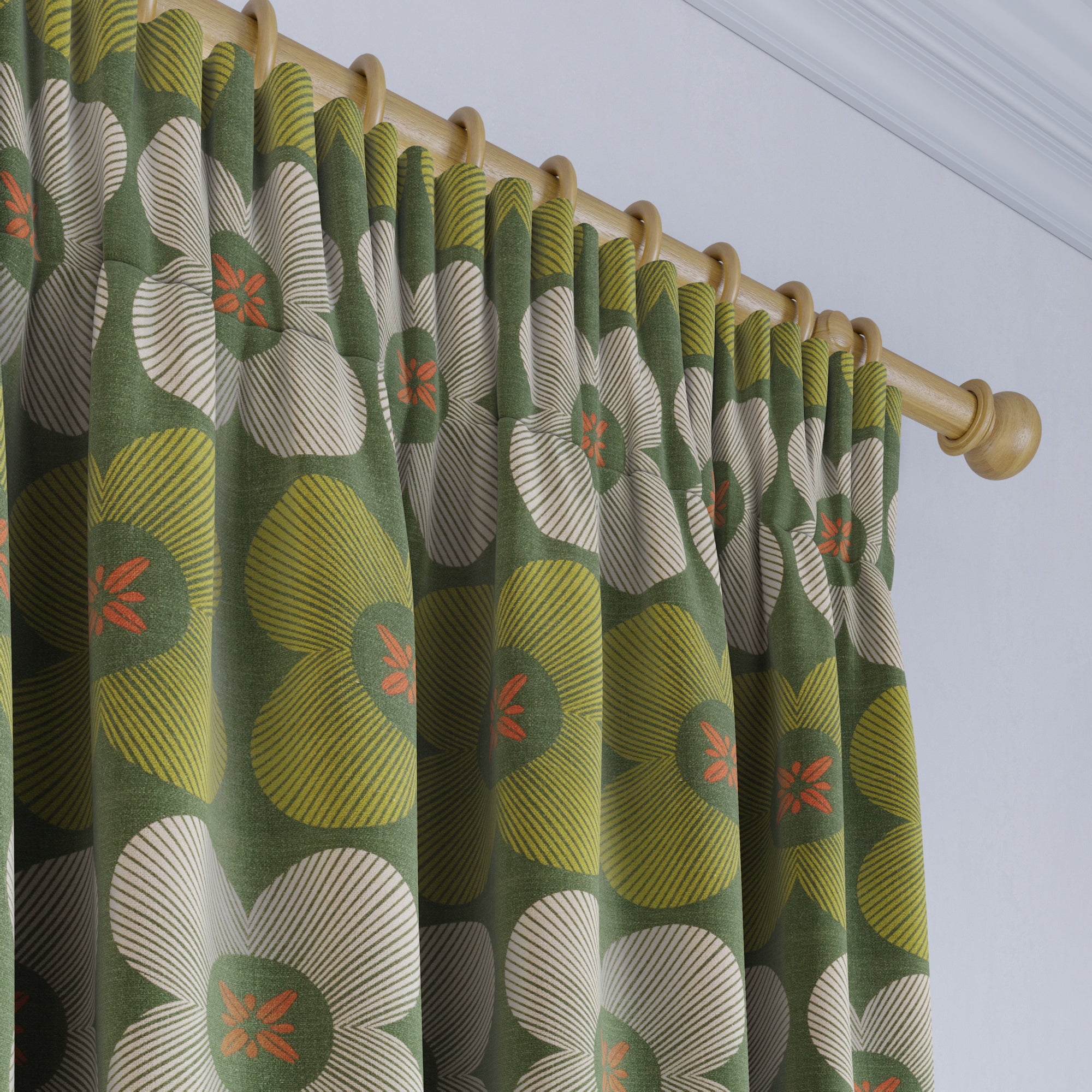 Elements Daisy Made to Measure Curtains Elements Daisy Lime