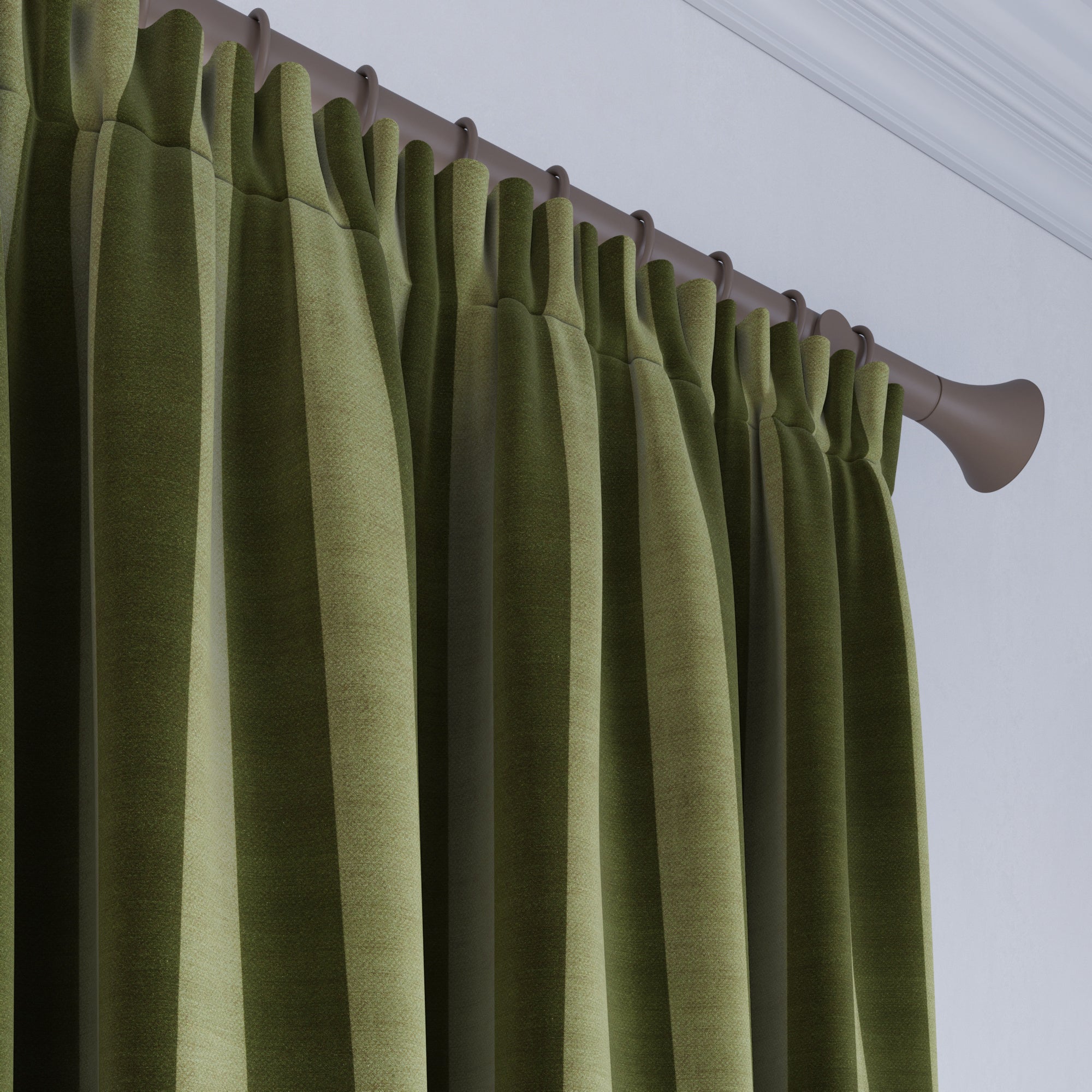 Elements Stripe 100% Cotton Made to Measure Curtains Elements Stripe Olive