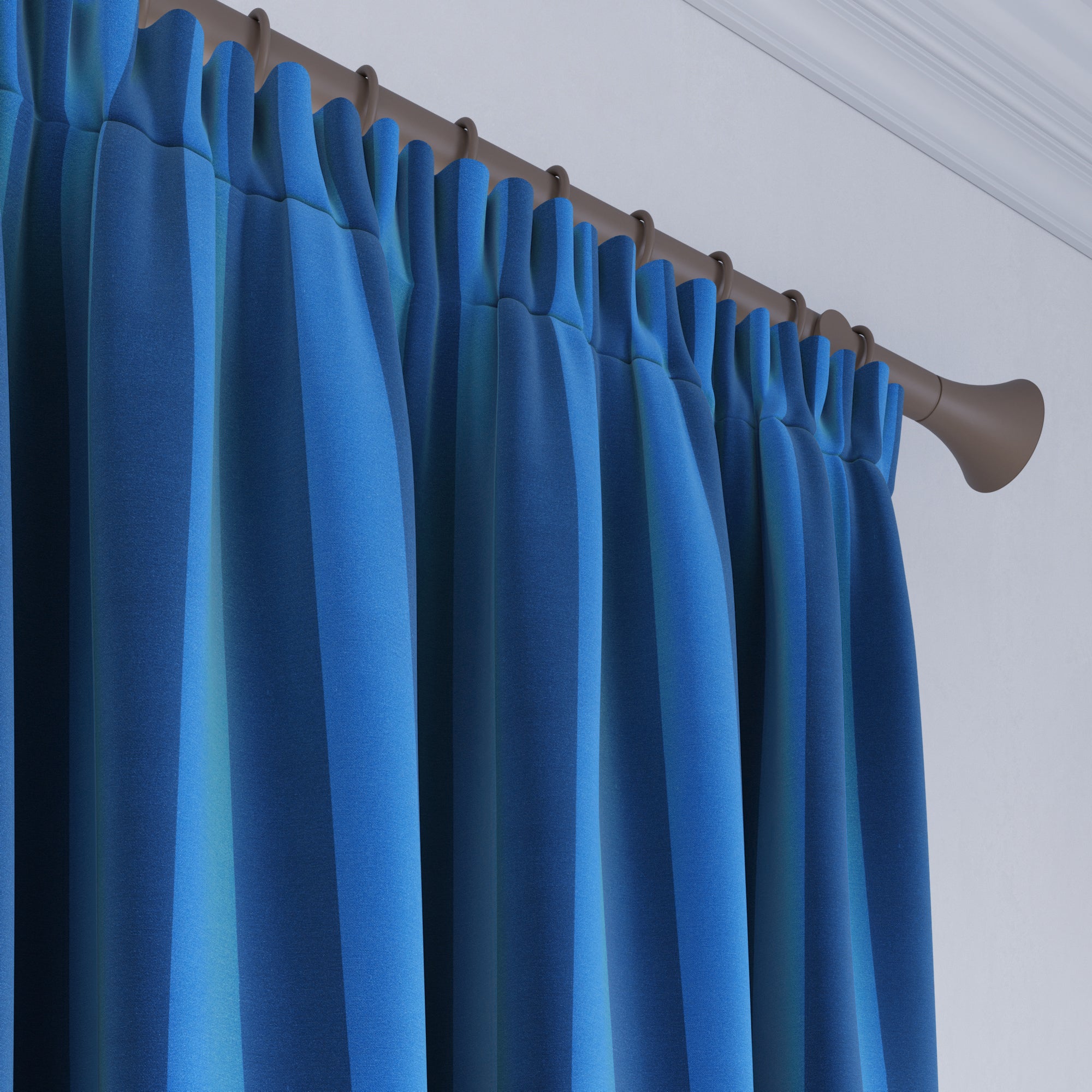 Elements Velvet Stripe Made to Measure Curtains Elements Velvet Stripe Blue