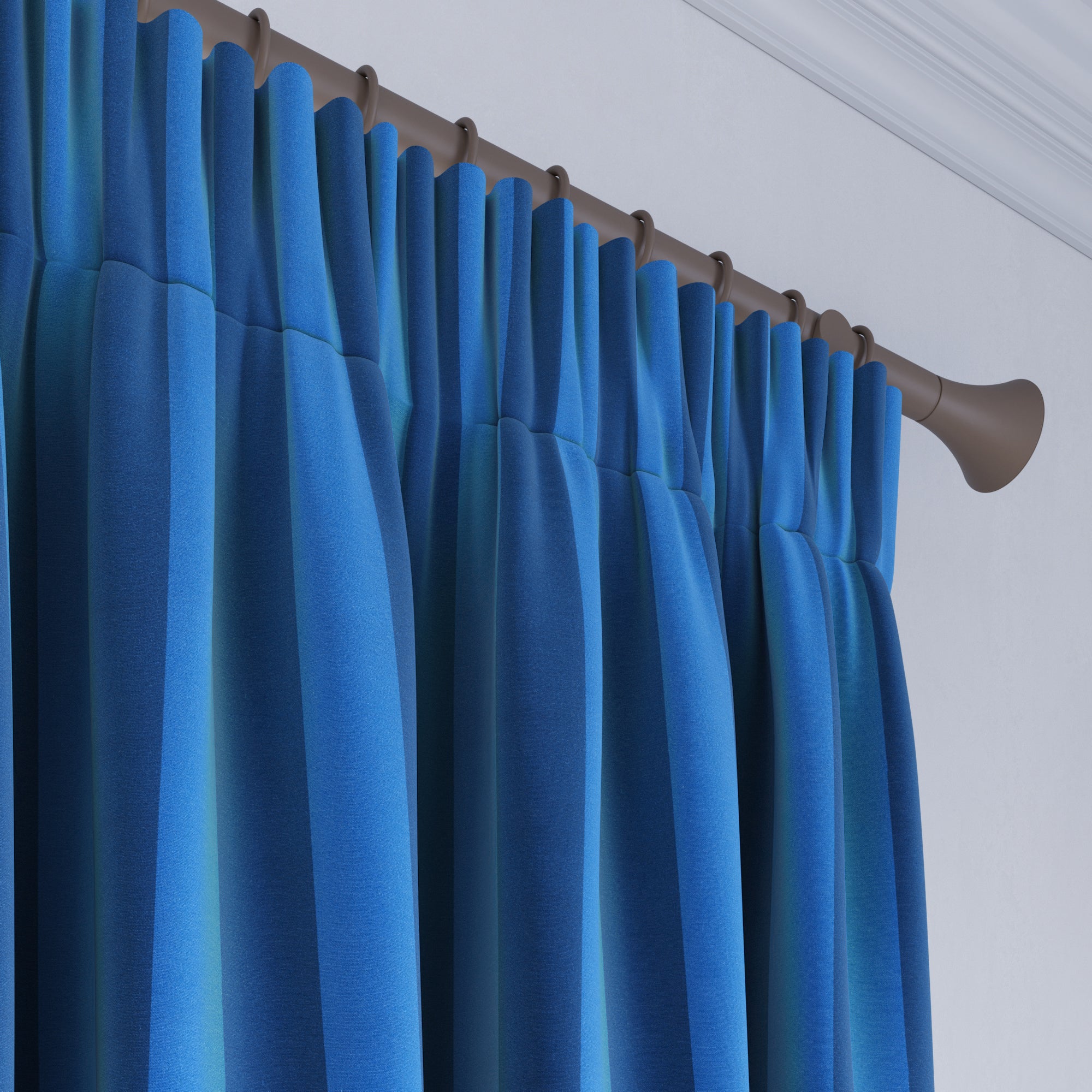 Elements Velvet Stripe Made to Measure Curtains Elements Velvet Stripe Blue