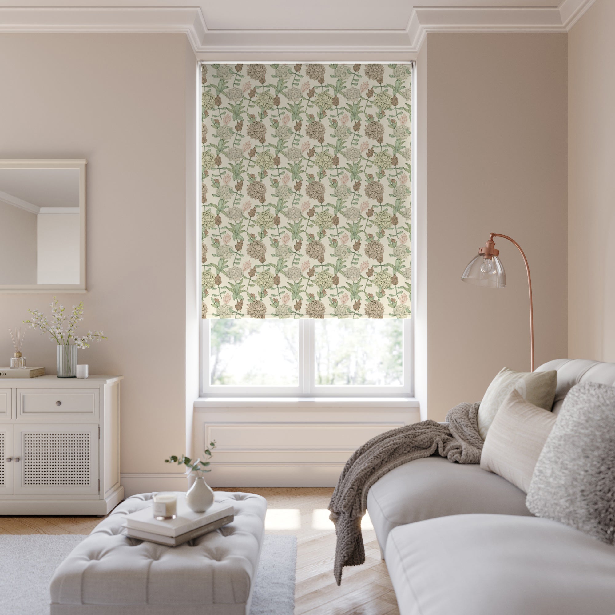 Dahlia Blackout Made to Measure Roller Blind Dahlia Blush