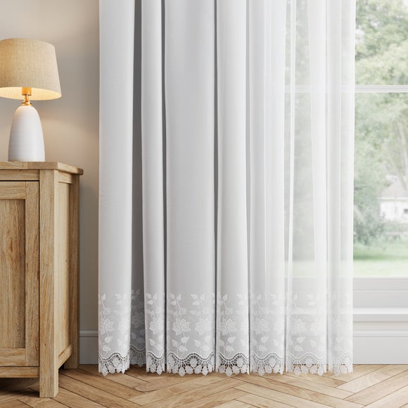 Amy Made to Measure Voile Curtains White