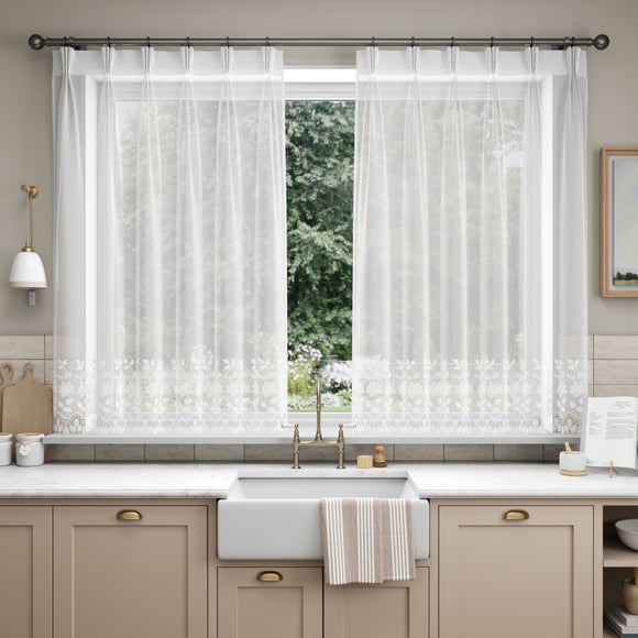 Amy Made to Measure Voile Curtains White