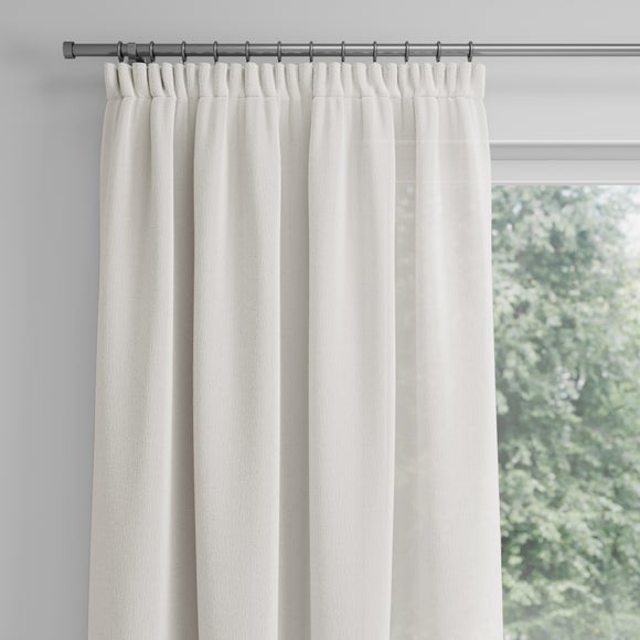 Raffia Made to Measure Voile Curtains White