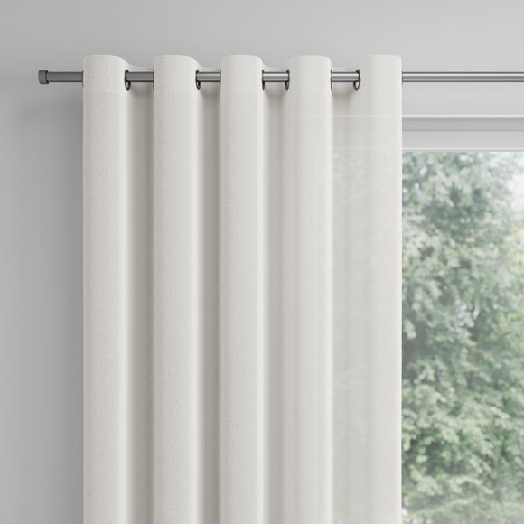 Raffia Made to Measure Voile Curtains White