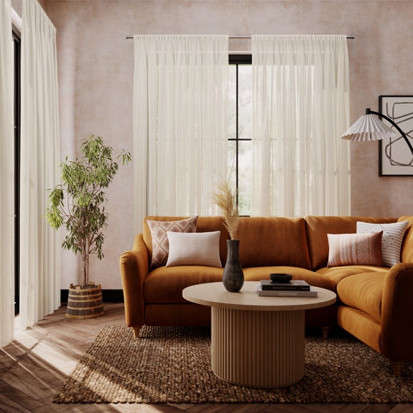 Horton Made to Measure Voile Curtains Natural