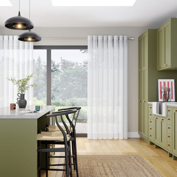 Sapphire Made to Measure Voile Curtains White