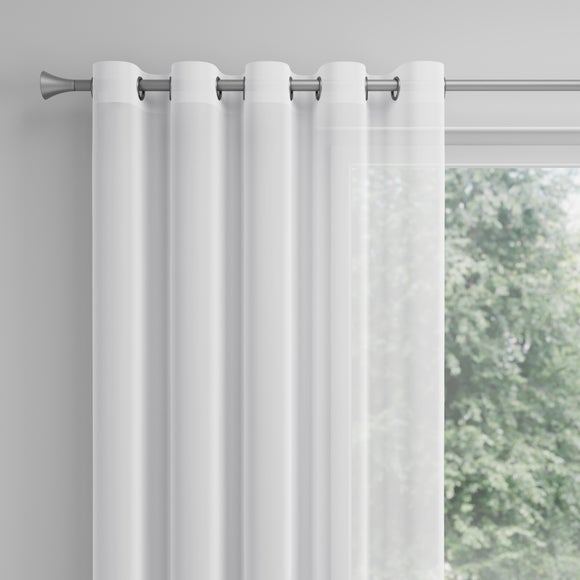 Sapphire Made to Measure Voile Curtains White