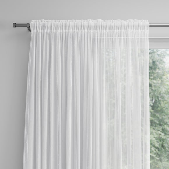 Lola Made to Measure Voile Curtains White