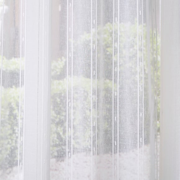 Lola Made to Measure Voile Curtains White