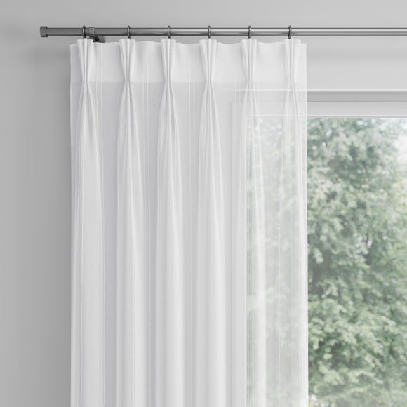 Lola Made to Measure Voile Curtains White