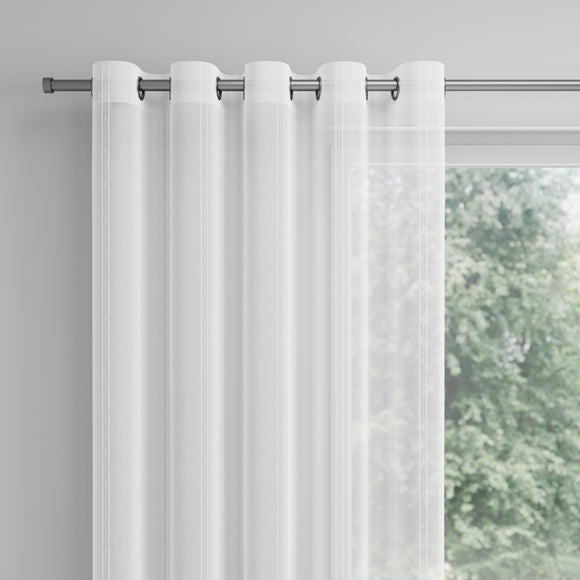 Lola Made to Measure Voile Curtains White