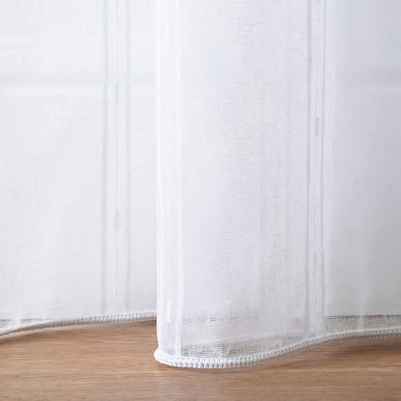Lola Made to Measure Voile Curtains White
