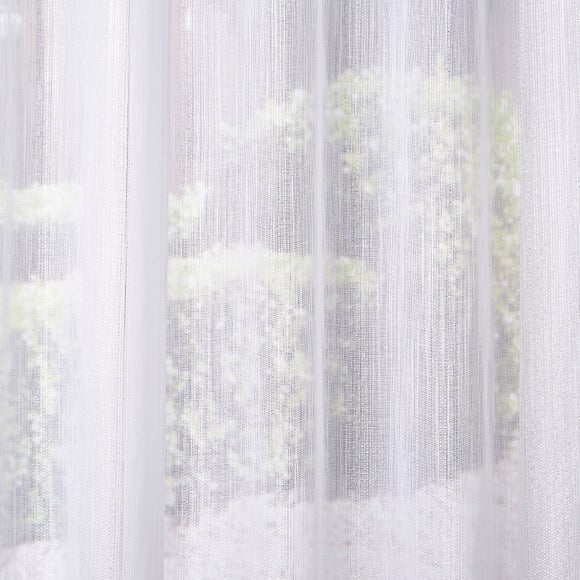 Shimmer Made to Measure Voile Curtains White