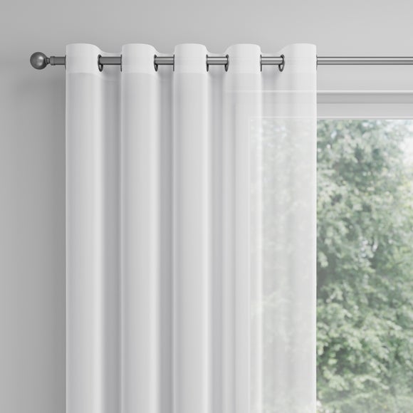 Melissa Made to Measure Voile Curtains White