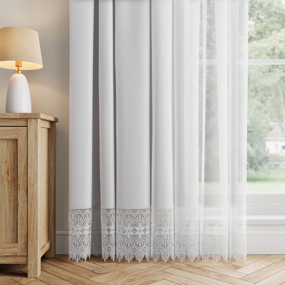 Melissa Made to Measure Voile Curtains White