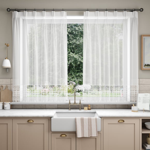 Melissa Made to Measure Voile Curtains White
