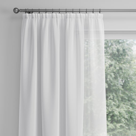 Melissa Made to Measure Voile Curtains White