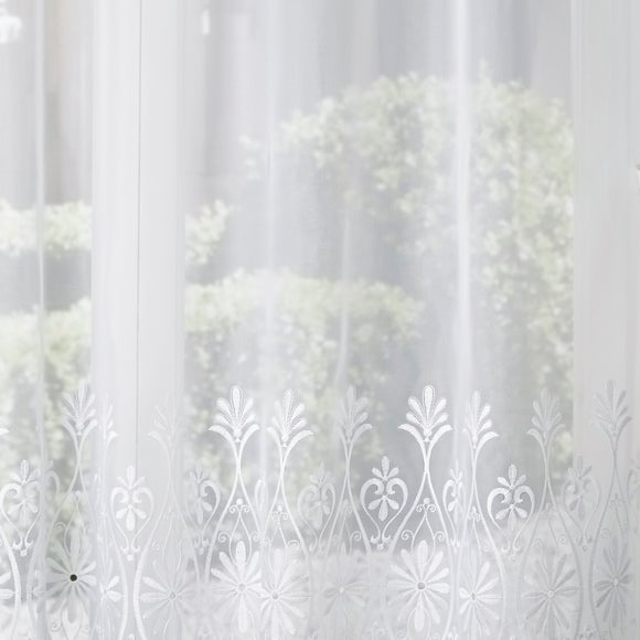 Olivia Made to Measure Voile Curtains White