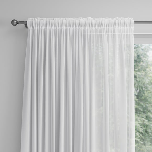 Olivia Made to Measure Voile Curtains White