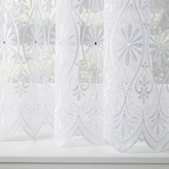 Olivia Made to Measure Voile Curtains White