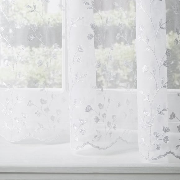 Kara Made to Measure Voile Curtains White
