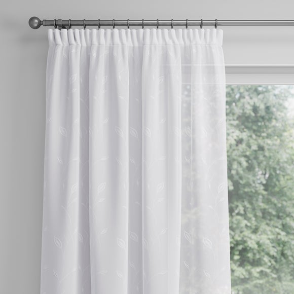 Liberty Made to Measure Voile Curtains White